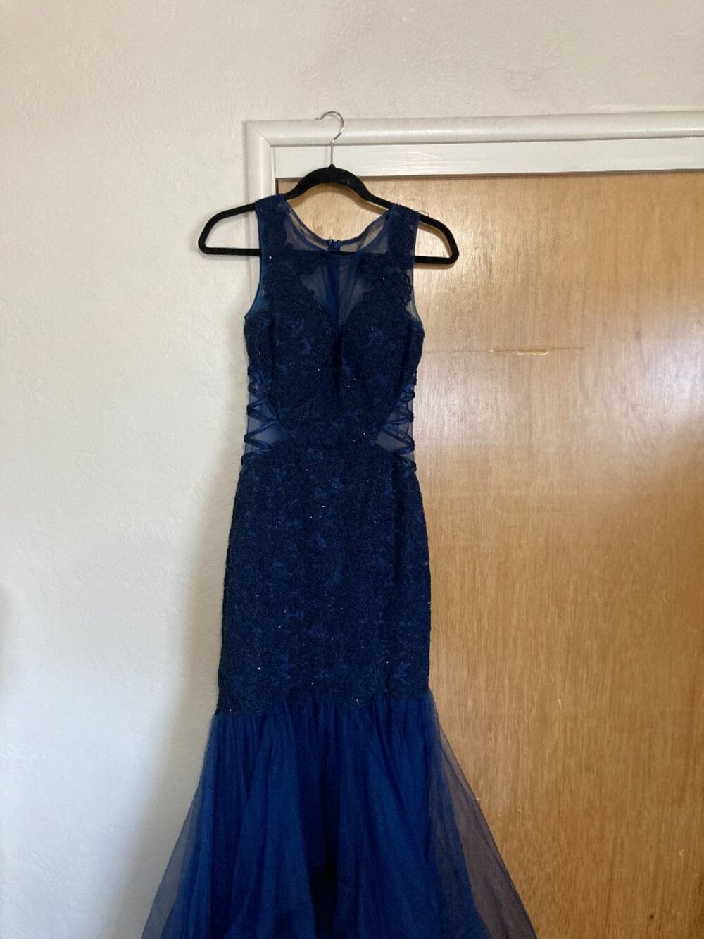 Navy Blue Let's mermaid evening gown